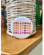 Badge Girl Power white