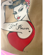 Tote bag Girl Power - kaki