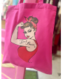 Tote bag Girl Power - kaki