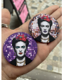Badge Disco Queen Frida violet