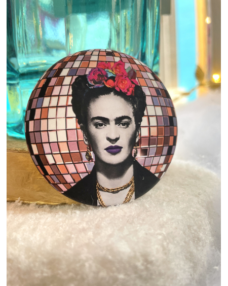 Badge Disco Queen Frida cuivré