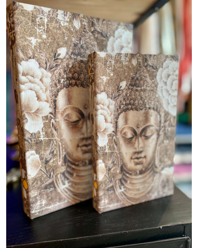 boite de rangement déco en forme de livre avec bouddha
